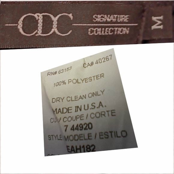 CDC Signature Collection Black Gown with Beads and Rhinestones Size Medium - Picture 7 of 7